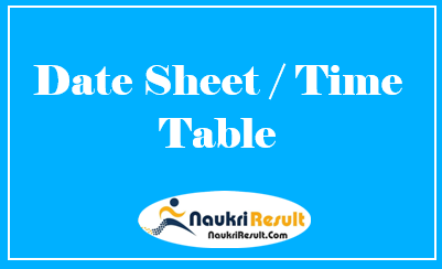 JJTU Time Table 2023 PDF | Check JJTU UG & PG Exam Date Sheet