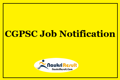 CGPSC Principal Jobs Notification 2022 | Eligibility | Salary | Apply Online