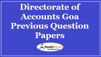 Directorate of Accounts Goa Previous Question Papers PDF