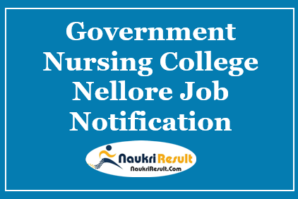 Government Nursing College Nellore Recruitment 2021 | 13 Posts | Apply