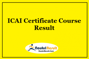 ICAI CSR Certificate Course Result 2021 Out CSR Selection List