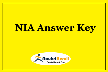 NIA Answer Key 2021 Released | Check MTS Exam Key | Objections