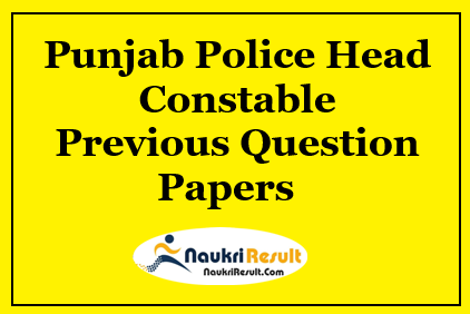 Punjab Police Head Constable Previous Question Papers PDF 