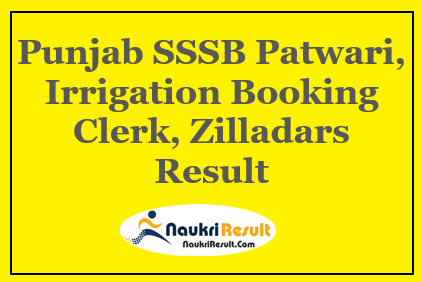 Punjab SSSB Patwari Zilladars Result 2021 | Check Cut Off | Merit List