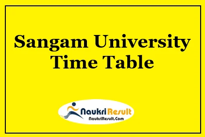 Sangam University Time Table