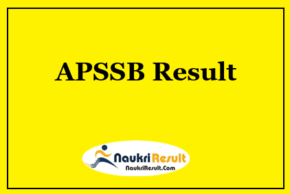 APSSB CHSL Result 2021 | Cut Off Marks | Merit List @ apssb.nic.in