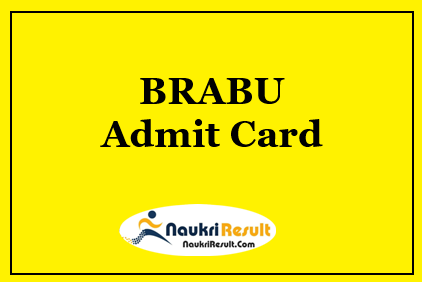 BRABU Admit Card 2023 Released | BRABU UG & PG Exam Dates