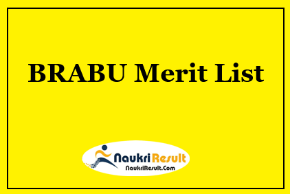 BRABU Merit List 2023 | BRABU University UG Admission List
