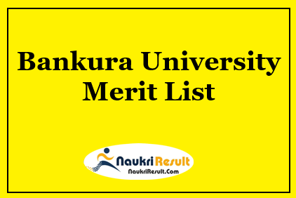 Bankura University PG Merit List 2021 | BKU PG Admission Merit List