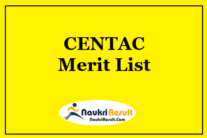 CENTAC Merit List 2023 | Non-NEET Merit List