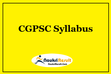 CGPSC ADPPO Syllabus 2021 PDF Download | ADPPO Exam Pattern