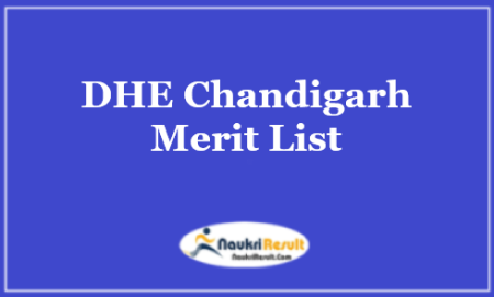 DHE Chandigarh Merit List 2023 | 3rd Counselling Merit List