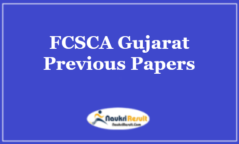 FCSCA Gujarat Previous Question Papers PDF | FCSCA Exam Pattern