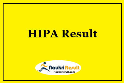 HIPA Departmental Exam Result 2021 | Cut Off Marks | Merit List 