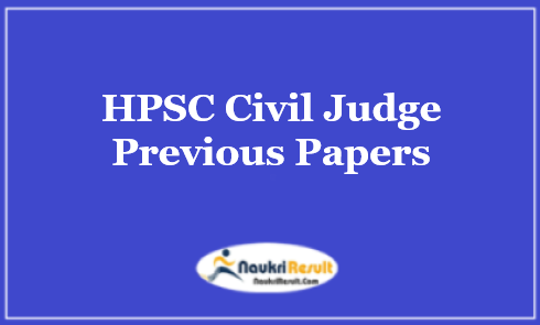 HPSC Civil Judge Previous Question Papers
