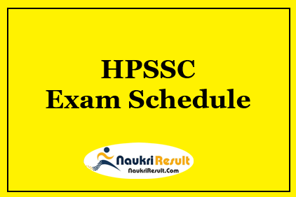 HPSSC Exam Schedule 2021 Out | Exam Calendar @ hpsssb.hp.gov.in