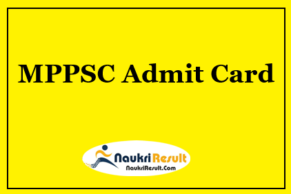 MPPSC Scientific Officer Admit Card 2022 Download | Exam Date Out