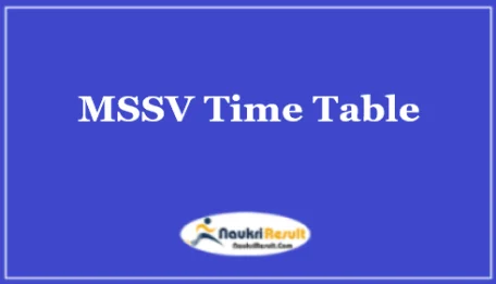 MSSV Time Table 1 1