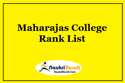 Maharajas College Rank List 2023 | UG Admission Provisional Merit List