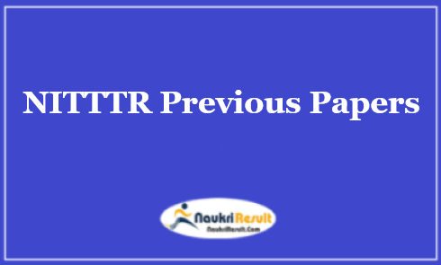 NITTTR Kolkata Previous Question Papers PDF | Exam Pattern