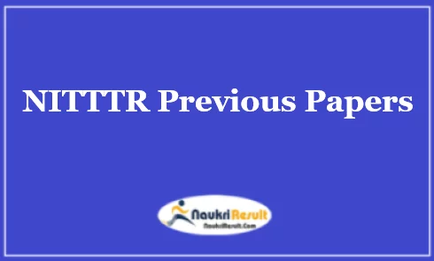 NITTTR Previous Question Papers