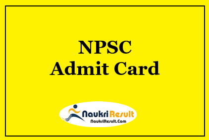 NPSC Stenographer Admit Card 2021 Download | NPSC Exam Date