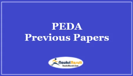 PEDA Previous Question Papers