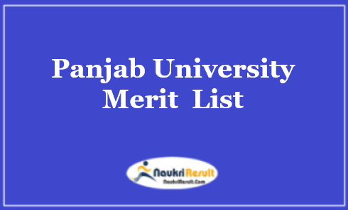 Panjab University Merit List 2023 | PG Courses Selection List
