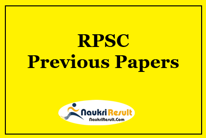 RPSC Previous Question Papers
