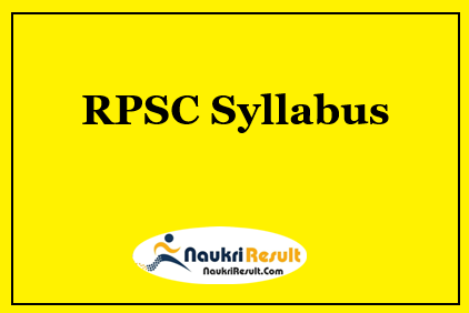 RPSC Statistical Officer Syllabus 2023 PDF | RPSC Exam Pattern