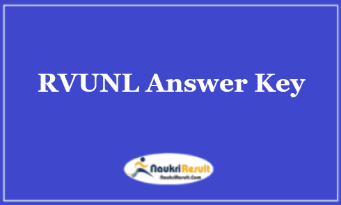 RVUNL JE Answer Key 2021 PDF | Junior Engineer Exam Key | Objections