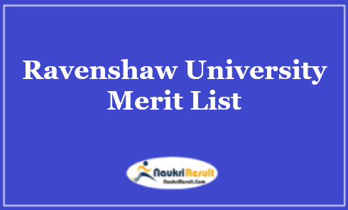 Ravenshaw University Merit List 2023 | UG Provisional Rank List