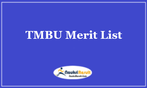 TMBU 2nd Merit List 2023 | UG 2nd Rank List @ tmbuniv.ac.in