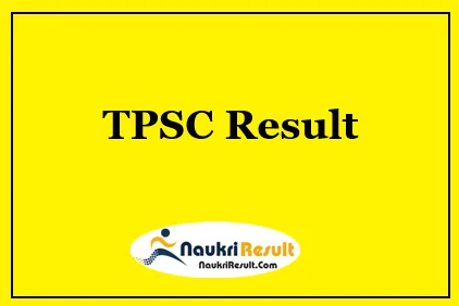 TPSC Assistant Professor Result 2022 | Cut Off Marks, Merit List