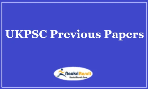 UKPSC Previous Question Papers