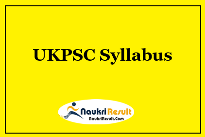 UKPSC Syllabus