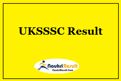UKSSSC Graduate Level Result 2021 | VDO Cut Off Marks | Merit List