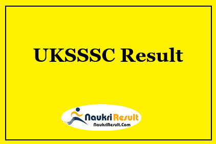 UKSSSC Secretariat Security Guard Result 2021 | Cut Off | Merit List