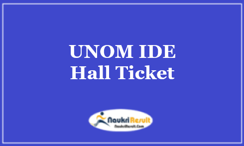 UNOM IDE Hall Ticket 2023 Released | Madras University Exam Dates