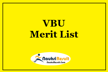 VBU Merit List 2021 Today | UG & PG Admission Merit List @ vbu.ac.in