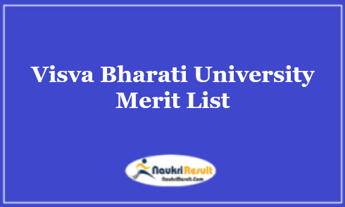 Visva Bharati University UG Merit List 2023 | Selection List