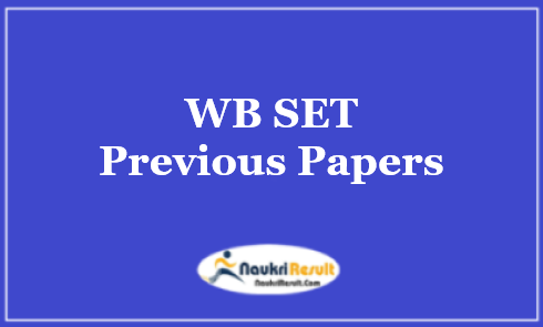 WB SET Previous Question Papers PDF | Exam Pattern @ wbcsc.org.in