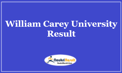 William Carey University Result