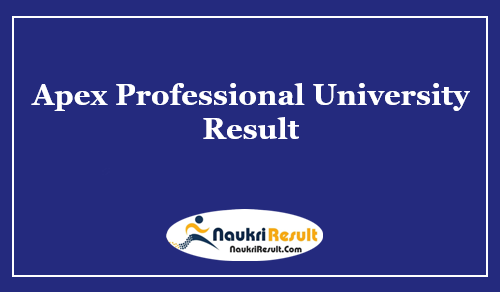 Apex Professional University Result 2021 Download | UG & PG Results