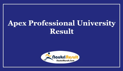 Apex Professional University Result 2021 Download | UG & PG Results