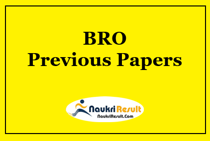 BRO Multi Skilled Worker Previous Question Papers PDF | Exam Pattern
