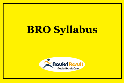 BRO Multi Skilled Worker Syllabus 2023 PDF | BRO Exam Pattern