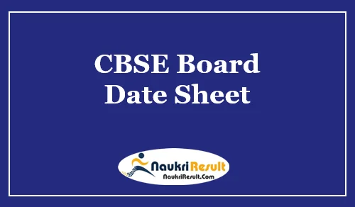 CBSE Board Date Sheet