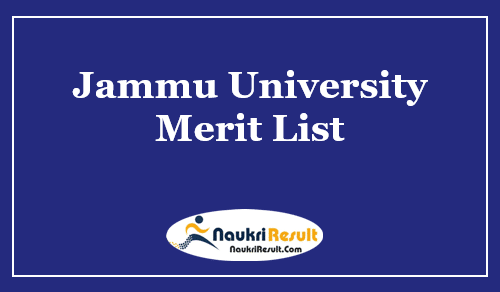 Jammu University Merit List