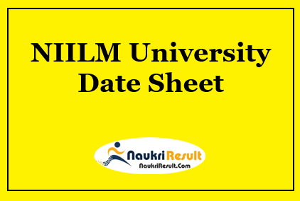 NIILM University Date Sheet 2023 | UG & PG Exam Time Table